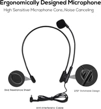 SHIDU 15W hordozható hangosító mikrofon és headset - tanároknak, idegenvezetőknek 6