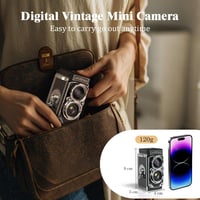 Beedove Retro Mini Digitális Fényképezőgép 1080P FHD Videó 12MP Autófókusz Vintage Kamera 16GB Kártyával Kezdőknek és Gyerekeknek 8