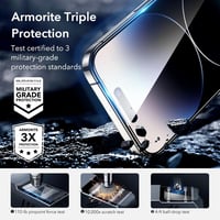 iPhone 14 Pro ESR Armorite edzett üveg képernyővédő fólia szett + kameravédő, 3db 4