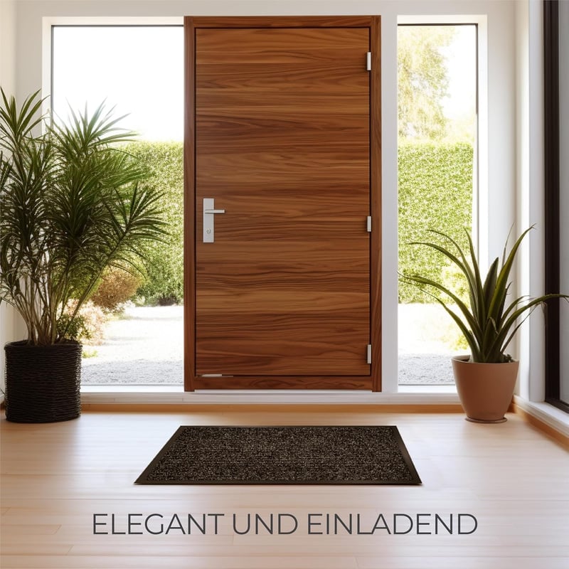 Zenacasa mosható fekete lábtörlő szett (2db) 60x90 cm - kültéri-beltéri csúszásmentes szennyfogó