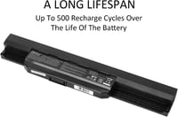 CRLYLC A32-K53 Laptop Akkumulátor 4400mAh 11.1V - ASUS K53 K53E X53 X54 A43 A53 Sorozatú Notebookokhoz - 6 Cellás Csereakku 3