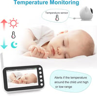 MYPIN HD Bébiőr Kamera 4.3" LCD Kijelzővel, Éjjellátó és Kétirányú Hang 3