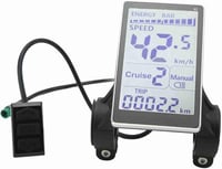 Fabater Elektromos Kerékpár LCD Kijelző 24V-60V Vízálló Nagy Képernyős Sebességmérő E-bike Számítógép 5 Pin 5