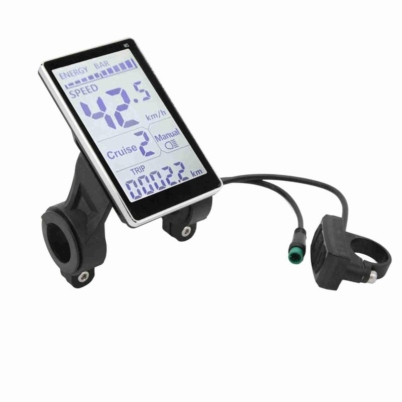 Fabater LCD Displej pre Elektrobicykel 24V-60V Vodotesný Veľký Displej Tachometer E-bike Počítač 5 Pin