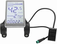 Fabater Elektromos Kerékpár LCD Kijelző 24V-60V Vízálló Nagy Képernyős Sebességmérő E-bike Számítógép 5 Pin 6