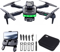 Fabater FPV Drón 4K HD Dupla Kamerával, WiFi 1080P Összecsukható Quadcopter Kezdőknek, Gesztus Vezérlés, Akkumulátor és Táska 1