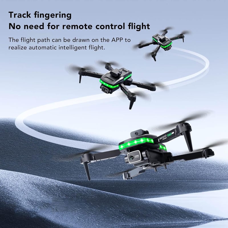 Fabater FPV Drón 4K HD Dupla Kamerával, WiFi 1080P Összecsukható Quadcopter Kezdőknek, Gesztus Vezérlés, Akkumulátor és Táska