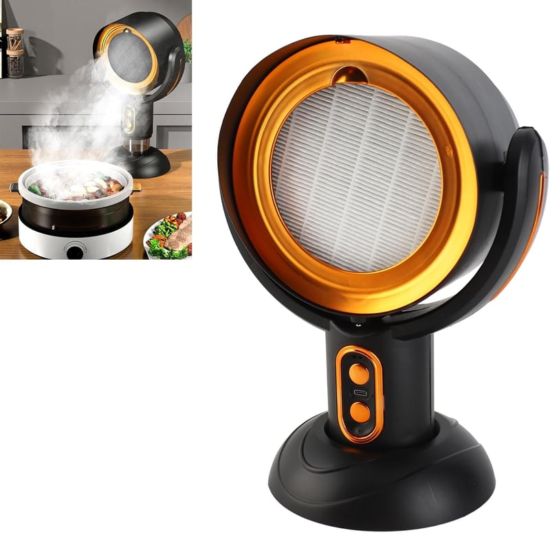 Fabater Hordozható Páraelszívó 5V 8W USB Asztali Elszívó 2 Fokozat Kivehető Szűrő Grillhez Hot Pot Főzéshez