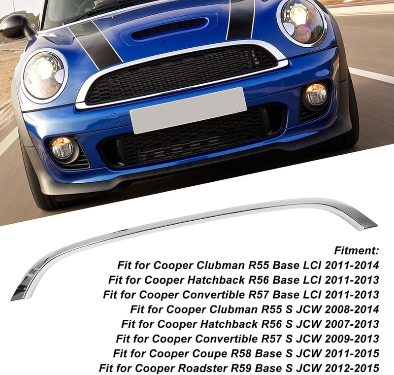 Fabater Króm Elülső Rács Burkolat Mini Cooper R55 R56 R57 R58 R59 Kompatibilis
