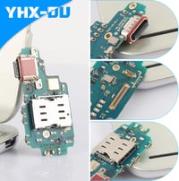 YHX-OU Samsung Galaxy S22 Ultra 5G Töltőcsatlakozó Alkatrész - Mikrofon és Audio Jack Flex Kábel Szerelőkészlettel - SM-S908B Modellekhez 3