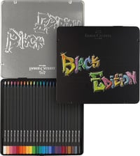 Sada farebných ceruziek Faber-Castell Black Edition Blackwood - 24 ks, kovová škatuľka 3