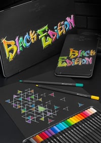 Sada farebných ceruziek Faber-Castell Black Edition Blackwood - 24 ks, kovová škatuľka 8