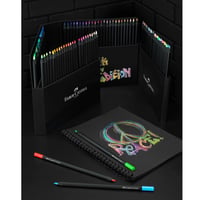 Sada farebných ceruziek Faber-Castell Black Edition, 100 kusov v kartónovej škatuľke, nelámavé, pre deti aj dospelých 4