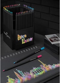 Sada farebných ceruziek Faber-Castell Black Edition, 50 kusov v kartónovej škatuľke 10