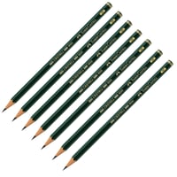 Creion grafit Faber-Castell Castell 9000 2B – Set 6 bucăți, set de creioane premium pentru desen 1