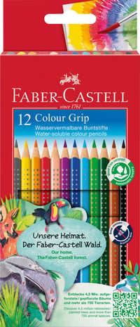 Sada farebných ceruziek Faber-Castell Colour Grip, nelámavé, 12 ks 1