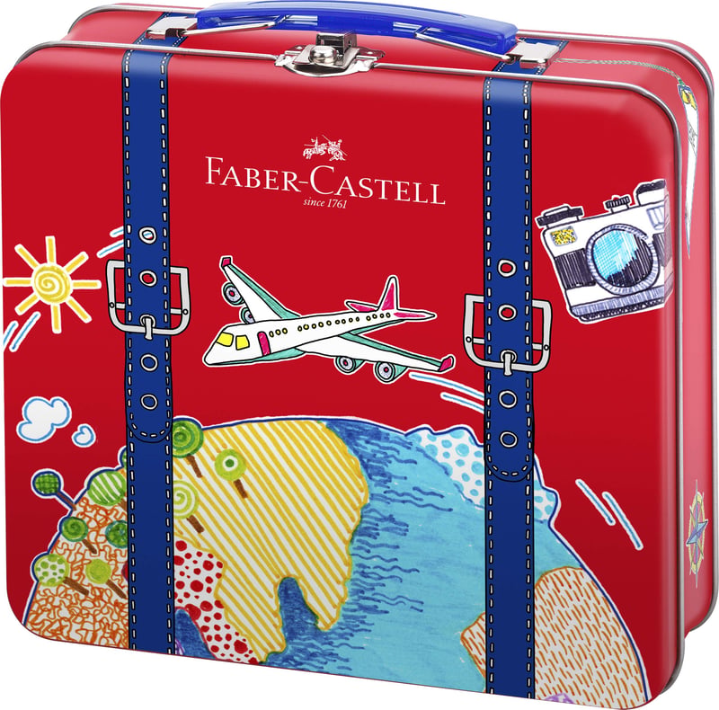 Sada fixiek Faber-Castell Connector v cestovnom kufríku, 40 farieb
