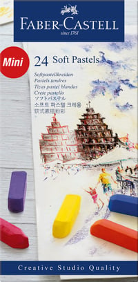 Set de cretă pastel moale Faber-Castell Creative Studio – 24 bucăți, set de desen artistic 6