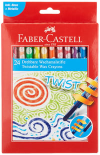 Súprava vysúvacích voskových pasteliek Faber-Castell, 24 ks – Detská súprava na kreslenie pre kreatívnu tvorbu 1