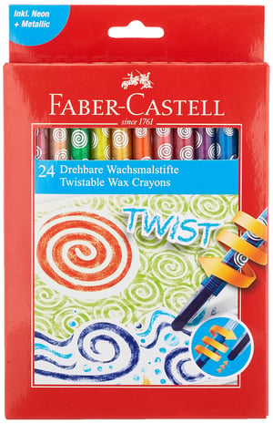Faber-Castell set rotirajućih voštanih bojica 24 kom – Dječji set za crtanje i kreativno stvaralaštvo