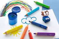 Strúhadlo na ceruzky Faber-Castell Grippy s ochranou proti porezaniu, modré 5
