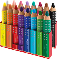 Set Creioane Colorate Faber-Castell Grippy 16 buc cu Ascuțitoare - Set de Desen pentru Copii 2