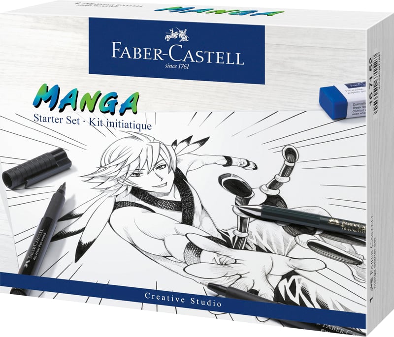 Sada na kreslenie Faber-Castell Manga Starter Set Pitt Artist Pen – 6-dielna súprava pre začiatočníkov