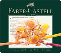 Set de creioane colorate Faber-Castell Polychromos, 24 de culori, în cutie metalică, set de creioane pentru desen artistic 2