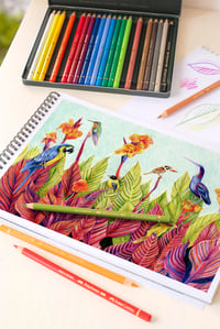 Set de creioane colorate Faber-Castell Polychromos, 24 de culori, în cutie metalică, set de creioane pentru desen artistic 4