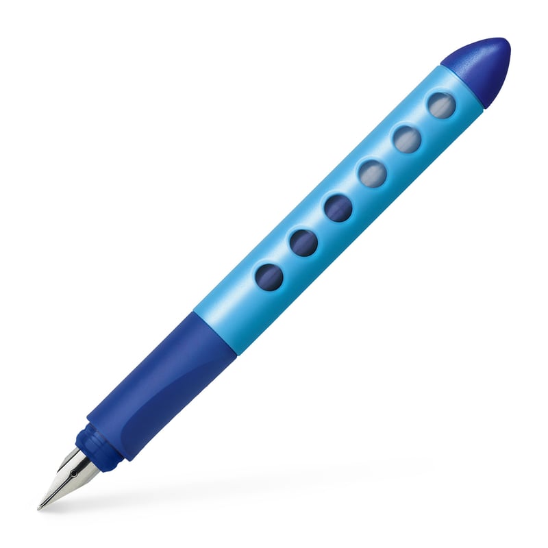 Školské plniace pero Faber-Castell Scribolino 149817 pre ľavákov, modré