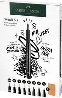 Set de schițe Faber-Castell cu caiet de desen – set de 9 piese pentru începători și avansați 3