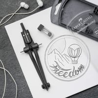Faber-Castell Stream Gyorsoldó Körző Acél Ezüst-Fekete - black, Stream 6
