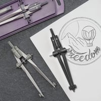 Faber-Castell Stream Gyorsoldó Körző Acél Ezüst-Fekete - black, Stream 3