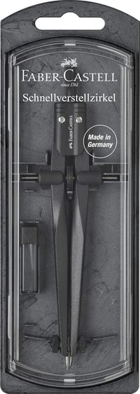 Faber-Castell Stream Gyorsoldó Körző Acél Ezüst-Fekete - black, Stream 1