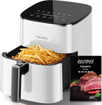 FABULETTA 11-in-1 Forrólevegős Fritőz 5.7L, 1950W, LED Érintőképernyő, 230°C, 95% Kevesebb Olaj, Fehér, Időzítő, Rázó Mód 1