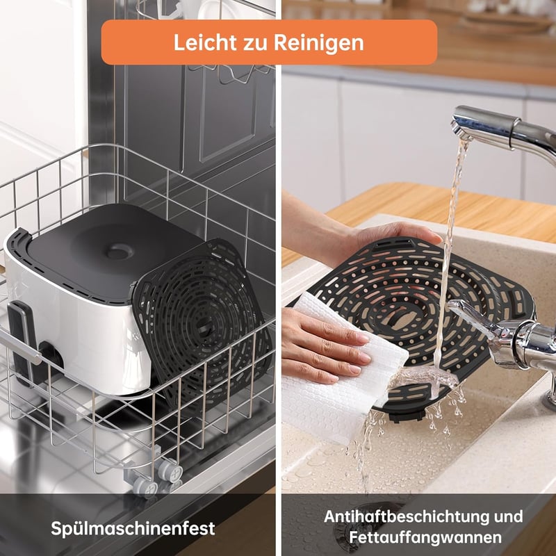 FABULETTA 11-in-1 Forrólevegős Fritőz 5.7L, 1950W, LED Érintőképernyő, 230°C, 95% Kevesebb Olaj, Fehér, Időzítő, Rázó Mód