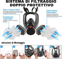 Faburo Teljes Arcmaszk Szűrővel - Gázmaszk Festéshez Hegesztéshez Csiszoláshoz 4