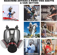 Faburo Teljes Arcmaszk Szűrővel - Gázmaszk Festéshez Hegesztéshez Csiszoláshoz 8
