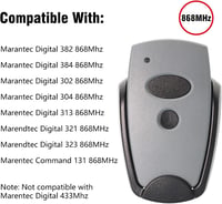 Marantec 868MHz-es garázskapu távirányító, 2 db - Kompatibilis több modellel 2