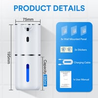Fachixy Automata Szappan Adagoló 380ml Digitális Kijelzővel USB Töltéssel 7