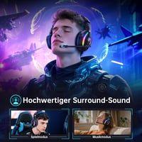 Fachixy FC100 Wireless Gaming Headset 2.4G PS5 PS4 PC Switch, 50 órás akkumulátor - RGB Black/Blue, Pro-Wireless 6