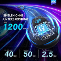 Fachixy FC100 Wireless Gaming Headset 2.4G PS5 PS4 PC Switch, 50 órás akkumulátor - RGB Black/Blue, Pro-Wireless 5