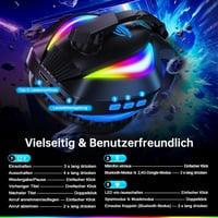 Fachixy FC100 Wireless Gaming Headset 2.4G PS5 PS4 PC Switch, 50 órás akkumulátor - RGB Black/Blue, Pro-Wireless 8