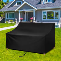 Husă de Protecție pentru Bancă de Grădină Fachmach, 3 Locuri, Impermeabilă, Material Oxford, Husă de Mobilier Respirabilă, Negru 7