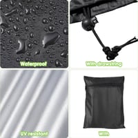 Husă de Protecție pentru Bancă de Grădină Fachmach, 3 Locuri, Impermeabilă, Material Oxford, Husă de Mobilier Respirabilă, Negru 4