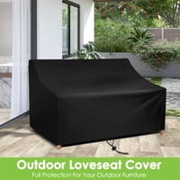 Husă de Protecție pentru Bancă de Grădină Fachmach, 3 Locuri, Impermeabilă, Material Oxford, Husă de Mobilier Respirabilă, Negru 6