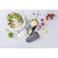 Fackelmann Strúhadlo na parmezán 2 v 1 s dózou na uchovanie čerstvosti, 19x9,5 cm, nerezová plocha, priehľadný plast, vhodné do umývačky riadu 3
