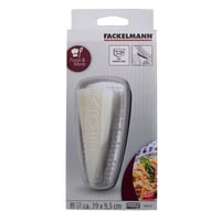 Fackelmann Strúhadlo na parmezán 2 v 1 s dózou na uchovanie čerstvosti, 19x9,5 cm, nerezová plocha, priehľadný plast, vhodné do umývačky riadu 2