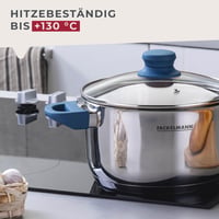 Oală din oțel inoxidabil Fackelmann Essential, diametru 20 cm, cu mânere albastre soft-touch, pentru toate tipurile de plită 4
