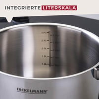 Oală din oțel inoxidabil Fackelmann Essential, diametru 20 cm, cu mânere albastre soft-touch, pentru toate tipurile de plită 7